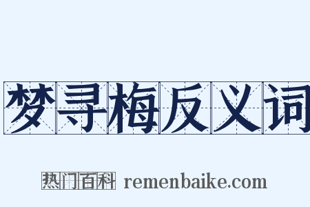 梦寻梅反义词是什么意思的图片